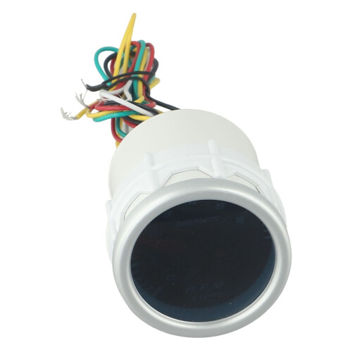 Μετρητής Ταχυμέτρου LED 52mm Μαύρη Πρόσοψη 0-8000RPM 2
