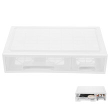 Witte plastic opbergbakken voor bureaulades, knutseldoos, bureaubox, plank voor op kantoor