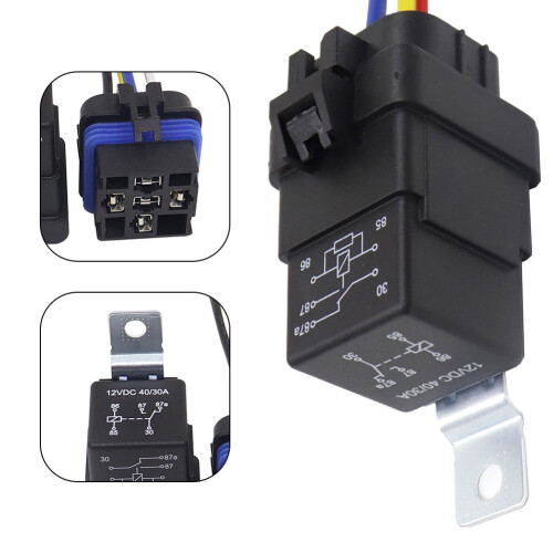 Mosiee Waterproof Relay Harness Socket4-Pin30A12V/24V 2