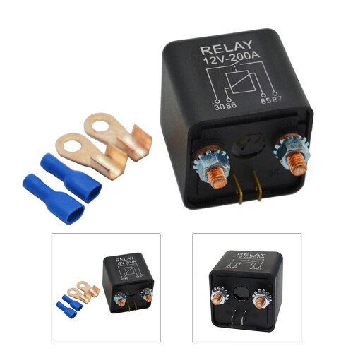 Bilstarterrelæ 12V/24V 200A SPST 4-benet 1