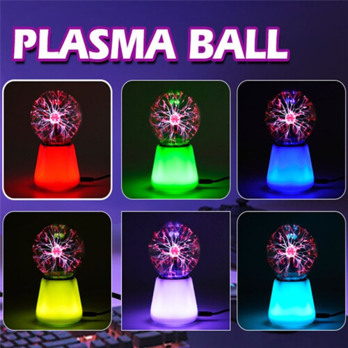 Magic Plasma  Lamp Interactive Touch & Sound Sensitive Globe for Parties/Decor Ion  Atmosphere Night Light 2