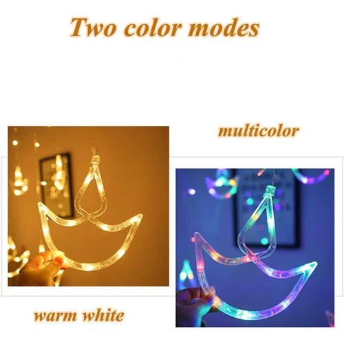 3.5m Diwali Light Room Led Background Hanging Diyas Bedroom Deepavali Pack EU Plug Multicolor 1