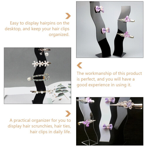Acryl haarclip organizer zwart 3 stuks 1