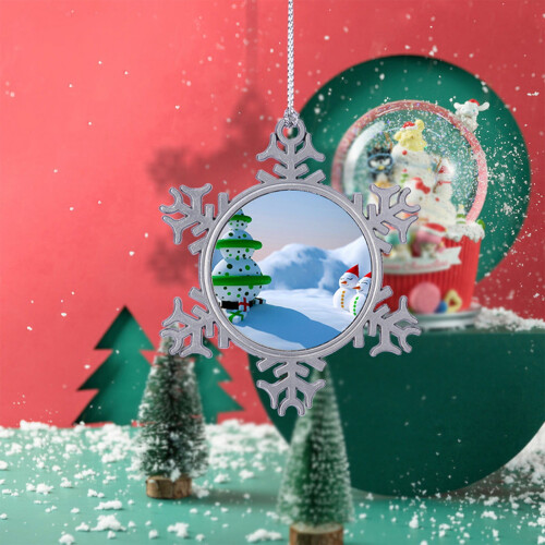 Metal Snowflake Tree Ornament for Sublimation 1 Piece