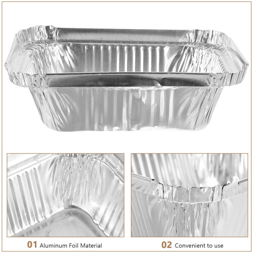Barquettes en aluminium à usage unique (50 pièces) 1