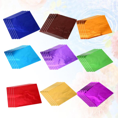 Gold Leaf Sheets Metallic Foil Paper 900pcs Mixed Color 2