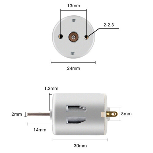 Κινητήρας DC R280 12V15500RPM για αυτοκινητάκια DIY2 τεμάχια 2