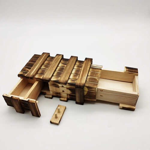 Boîte à puzzle en bois avec compartiment caché (2 pièces) 1