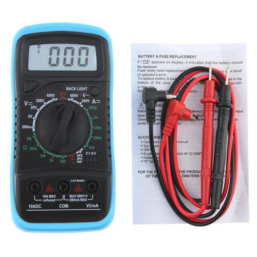 For Xl830L Handheld Digital Multimeter Portable Ac/Dc Voltmeter Voltage Tester 2