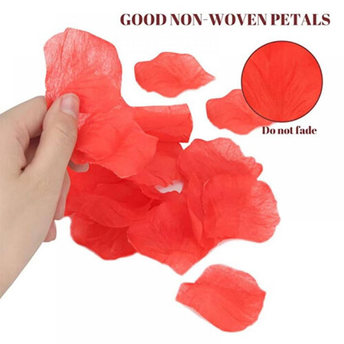 Faux Red Rose Petals Wedding Decoration 1000 pcs 2
