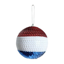 Independence Day Hanging Ball Red White Blue Sequin