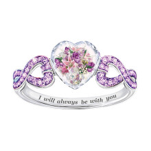 Crystal Love Necklace Set Gold-Plated Zircon 1 Piece
