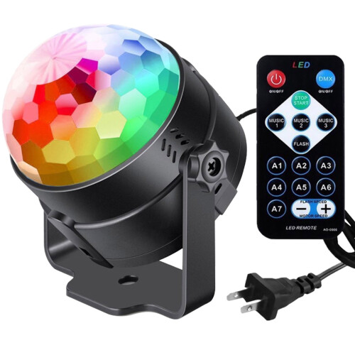 APMEMISS Disco LED Strobe Light Sound Activated Sound Remote 1