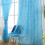 Snowflake Voile Curtains Silver Foil Print Pair 4
