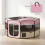 PawHut Parque para Mascota Rosa 90 x 90 x 41cm 3
