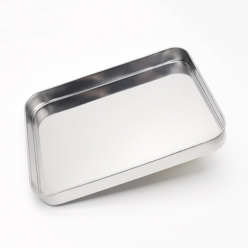 Bandeja rectangular para hornear de acero inoxidable de 25 cm (10 pulgadas) 2