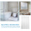 Bathtub shower screen transparent decorative lining 4