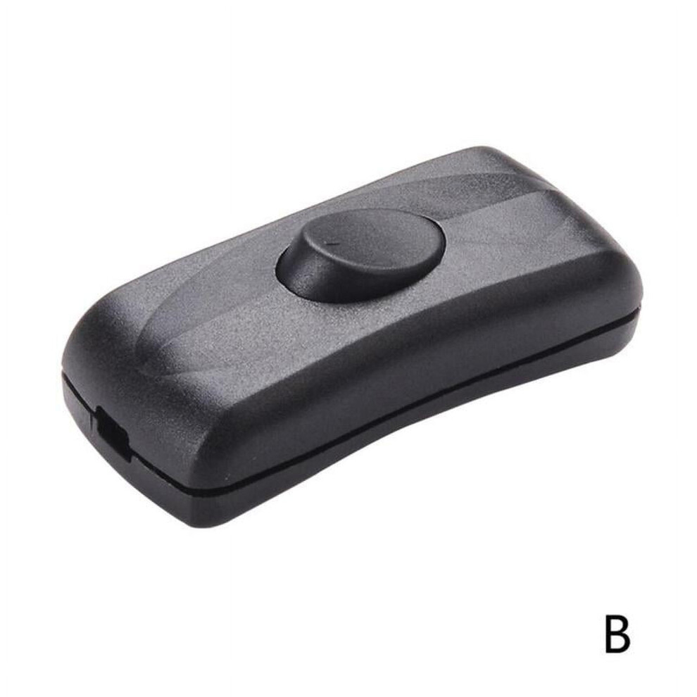 Inline On/Off Switch For Desk Lamp Cord Black White 9306268644422