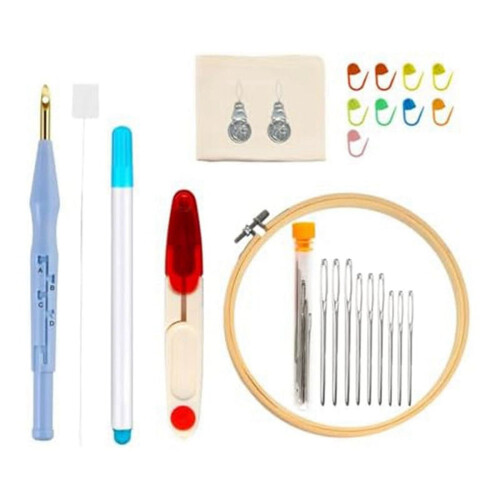 Punch Needle Embroidery Kit Adjustable Tool 18 pcs