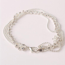 Christmas silver crystal ball bracelet anklet women 1 piece
