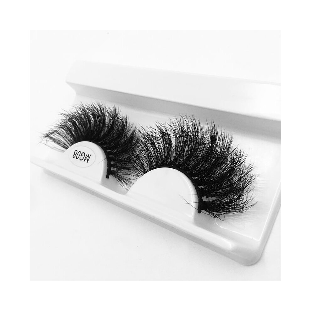 Nvzi wispy mink eyelashes natural look 8D volume 2 pairs