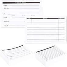 Client Profile Cards White 6 x 4 Inches 100 Pack