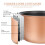 Riskokare innergryta aluminium non-stick 3L roséguld 7