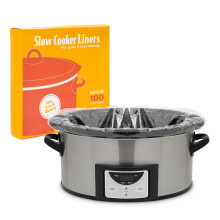 Slow Cooker Liners Clear Plastic 100 Pack 13x21 in
