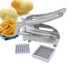 Stainless Steel French Fry Cutter with 2 Blade Sizes