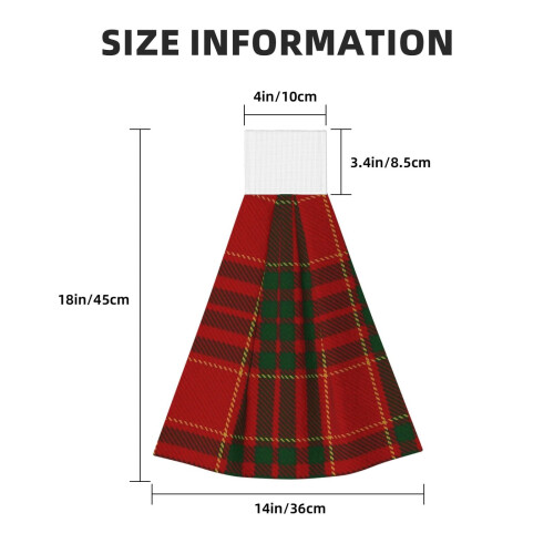 Serviettes à main Cameron Ancient Clan Tartan avec boucle Velcro 1