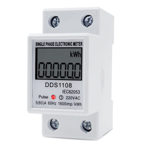 Jednofázový LCD elektroměr kWh 220V 60A 1