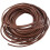 Lærstrimmelsnor 0,5 mm flat mørk brun 10 stk 1