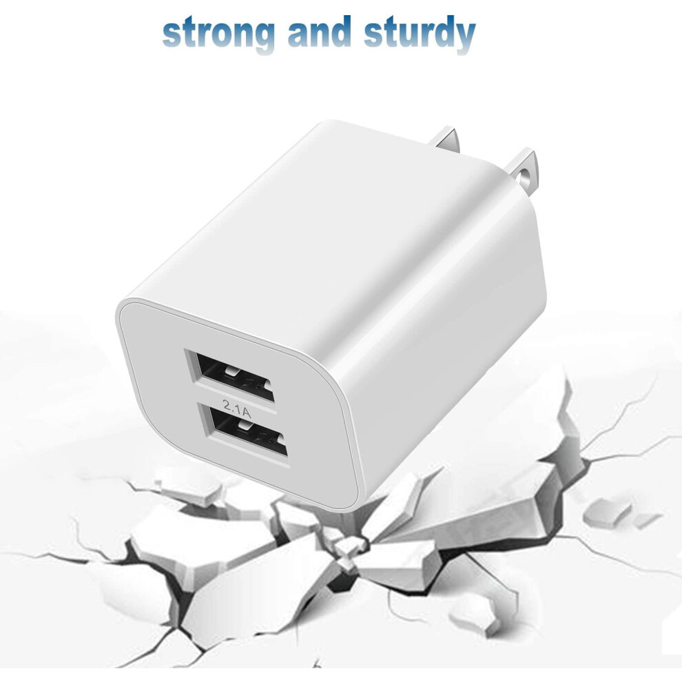 Usb Wall Charger Cube Adapter 4 Pack 5V 2.1A Dual Port 9306268654032