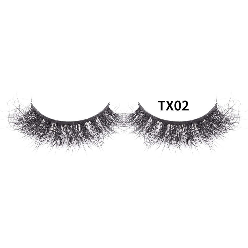 Wispy Mink Eyelashes Natural Volume Fake Lashes 1 Pair