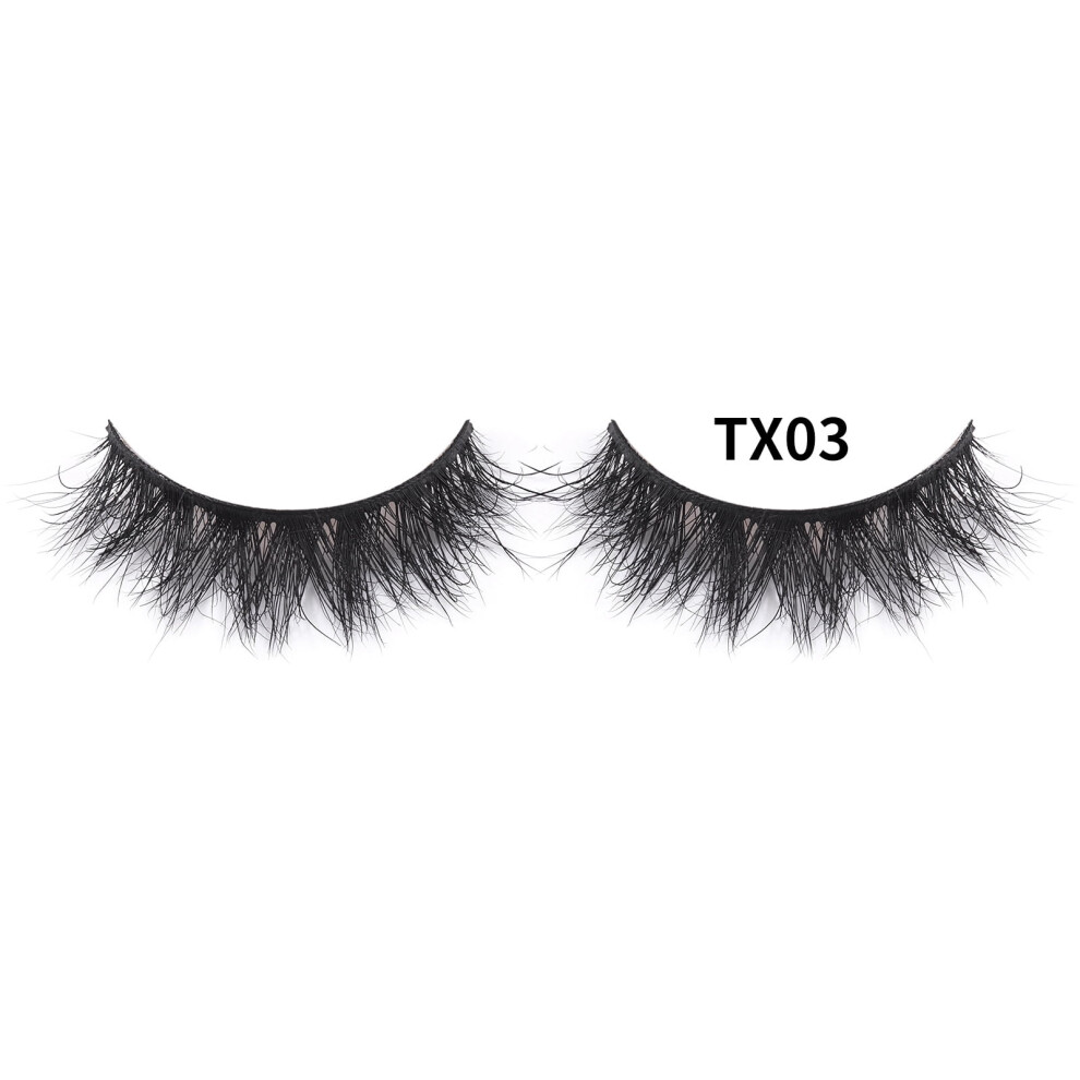 Wispy Mink Eyelashes Natural Volume Fake Lashes 1 Pair
