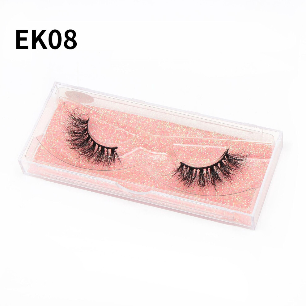 Nvzi BK08 Wispy Mink Eyelashes Natural Volume 1 Pair