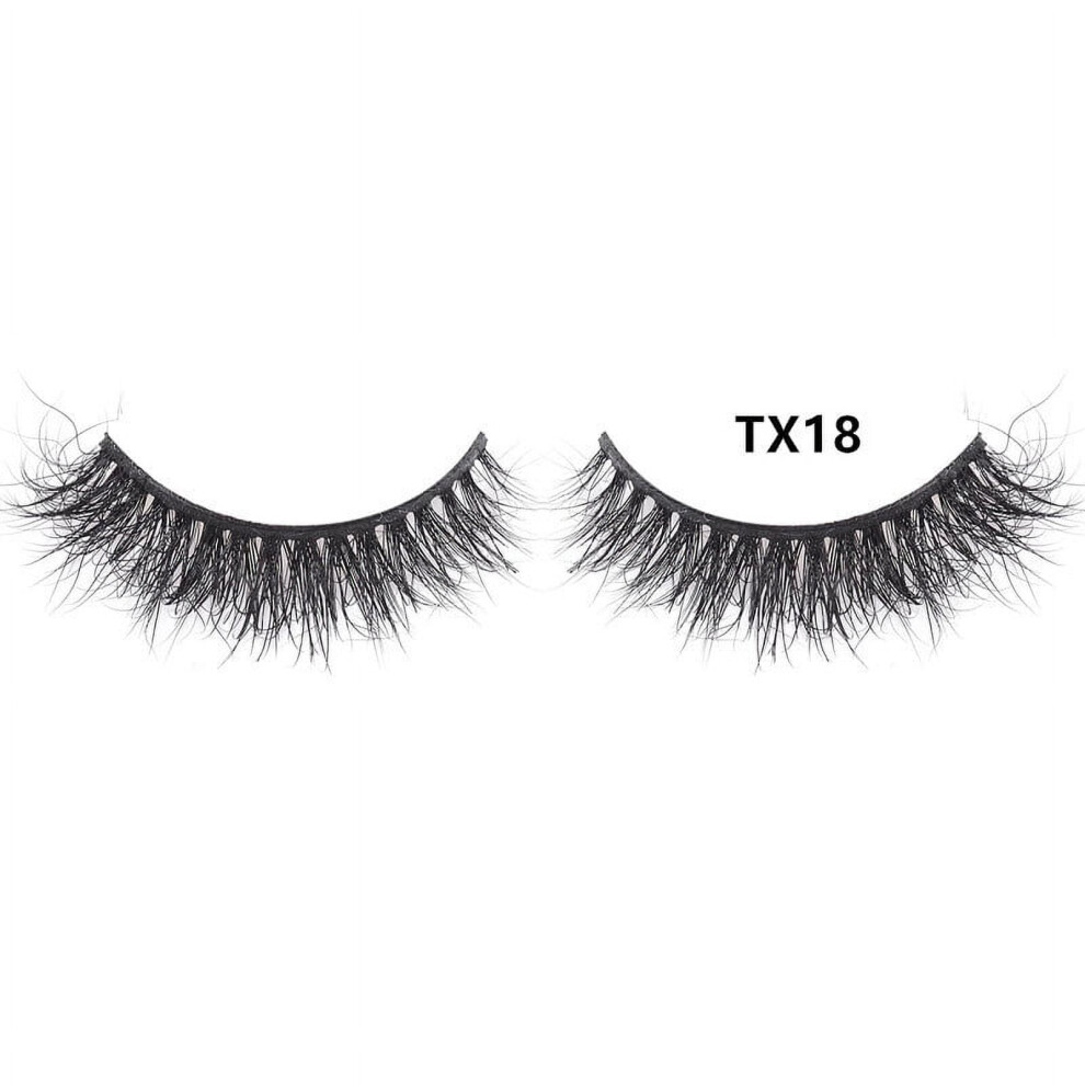 Wispy Mink Eyelashes Natural Volume 1 Pair TX18