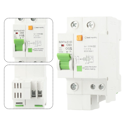Διακόπτης Αέρα 1P+N63A230V Προστασία από Διαρροές 2