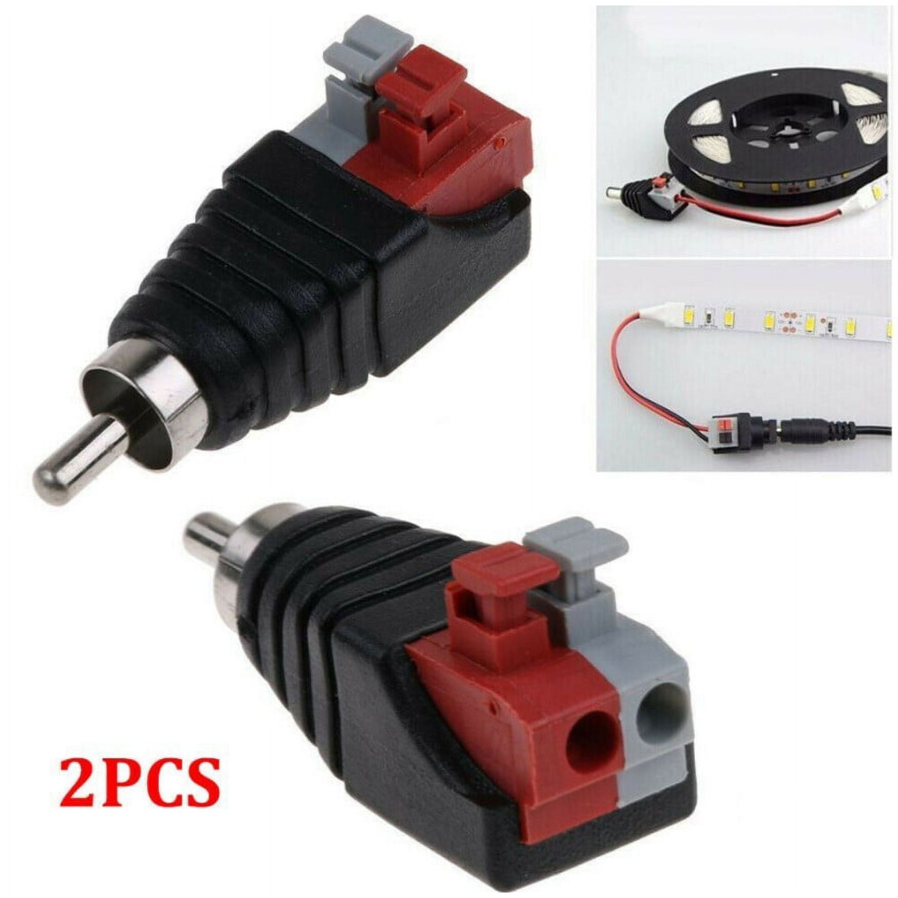 Rca Speaker Wire Adapter Male To Male 2 Pcs 9306268659068