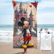 Tuáille folctha micrea-snáithín Mickey Mouse rómhór 31.5x63 orlach