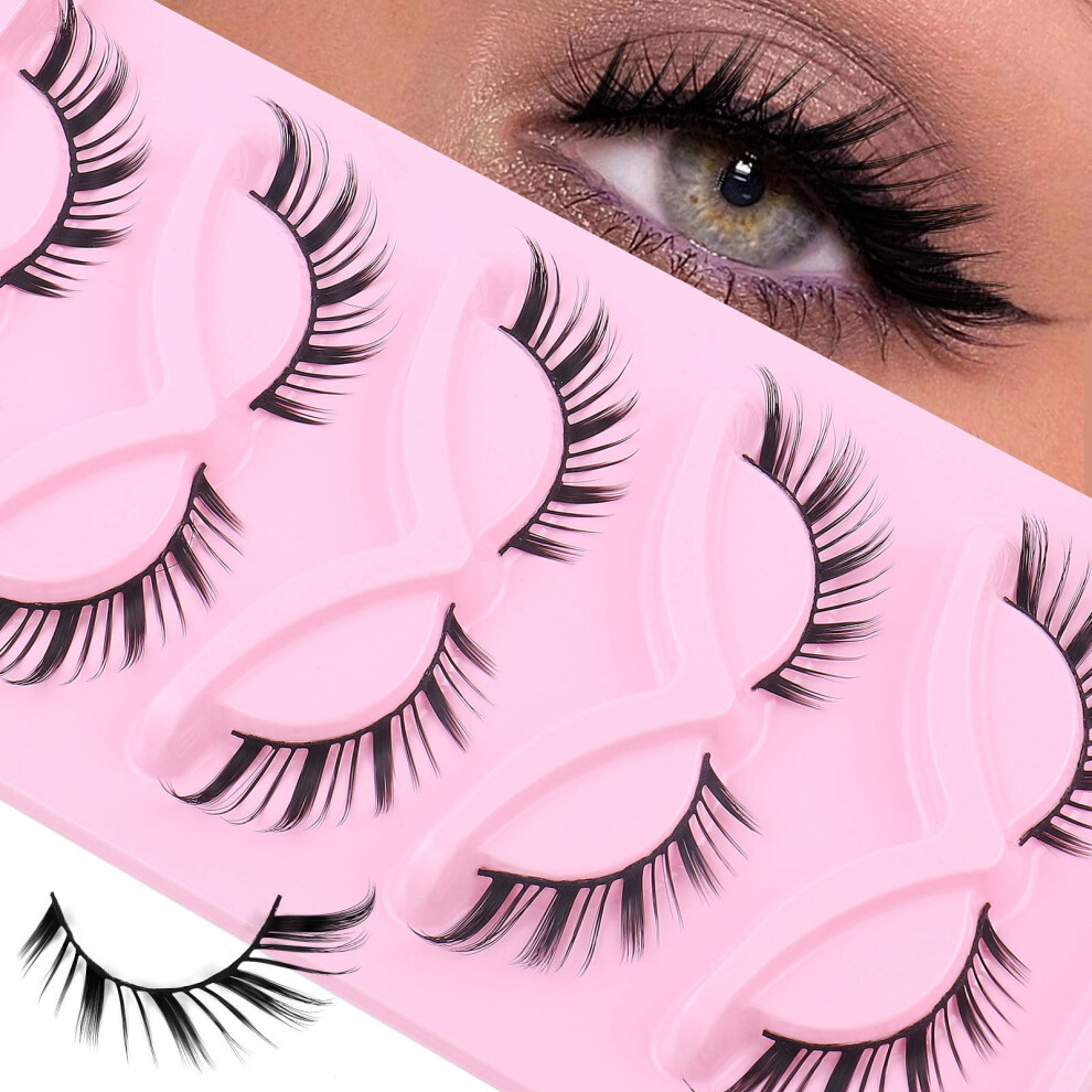 Wispy Mink Eyelashes Natural Volume 5 Pairs