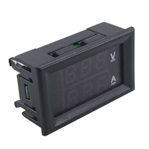 DC-voltmeter/ampèremeter 100V 10A 3-cijferige LED 2
