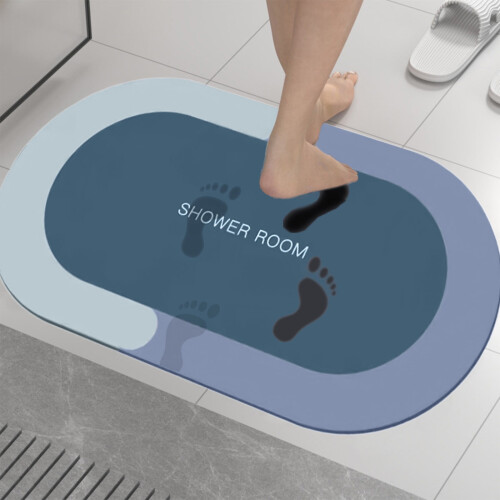 Tapis de bain en microfibre antidérapant et lavable en machine