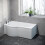 NES Home Nes Home P Shaped Left Hand 1500mm Curved Shower Bath Acrylic 1