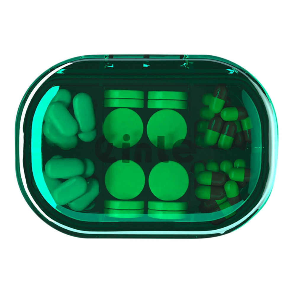 Weekly Travel Pill Box Organizer Transparent 7-Compartment