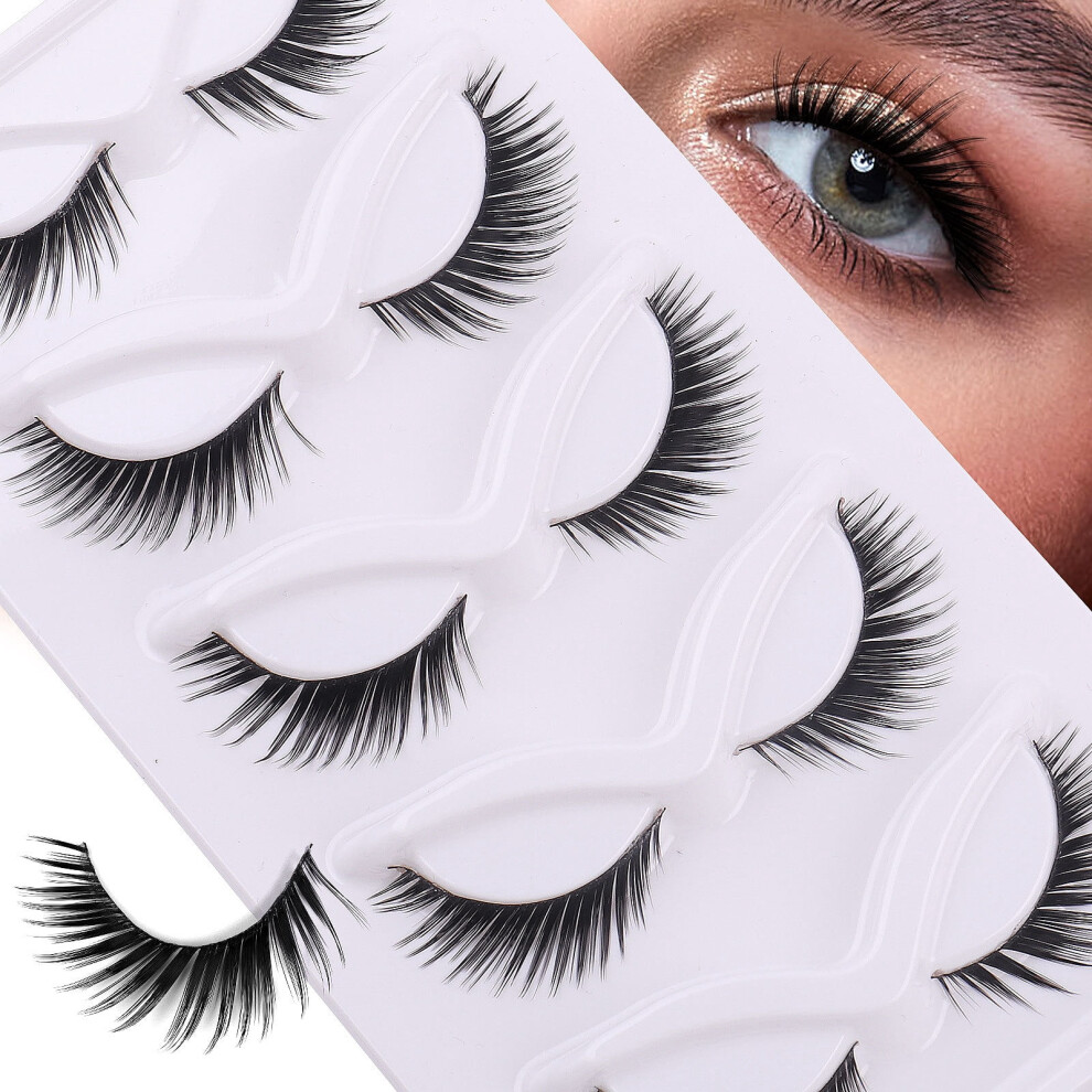 Wispy Mink Eyelashes Natural Volume 5 Pairs