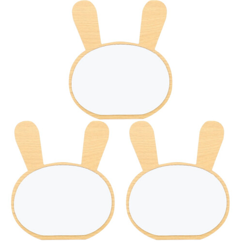 Desktop Mirror Wooden Vanity Makeup Mirror 3 Pack