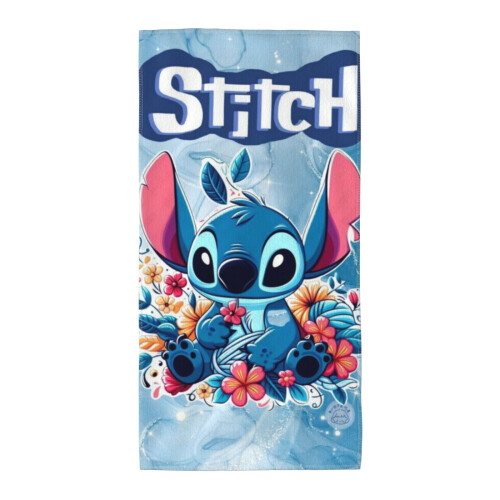 Prosop de mâini Stitch Azul, moale, absorbant, 30x50 cm 1