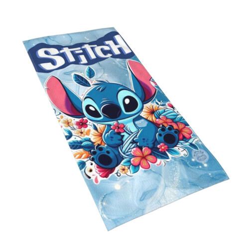 Prosop de mâini Stitch Azul, moale, absorbant, 30x50 cm 2