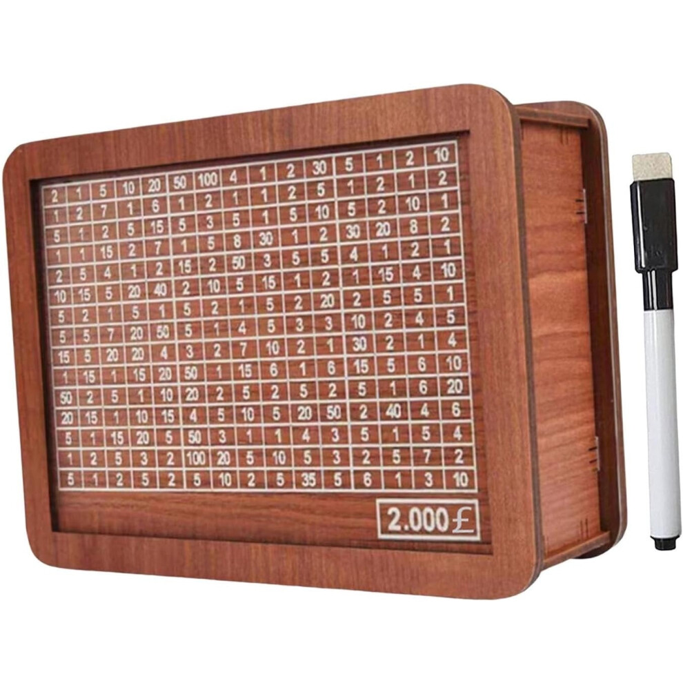 Wooden Money Box With Counter 2000-Pound Capacity 9107258968418